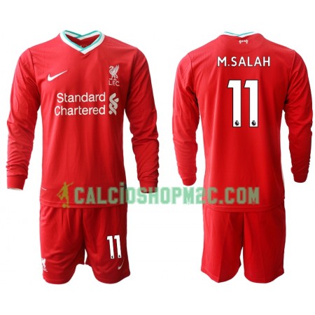 Liverpool M.Salah 11 Bambino Maglia Prima 2020/2021 Manica Lunga (+ Pantaloncini)